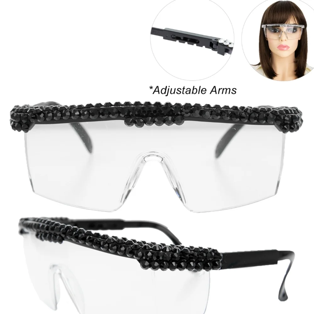 Black Bling Face Goggles